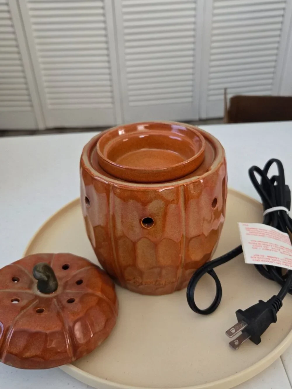 Scentsy Pumpkin Warmer Mid-Size Fall Thanksgiving Halloween Autumn Retired